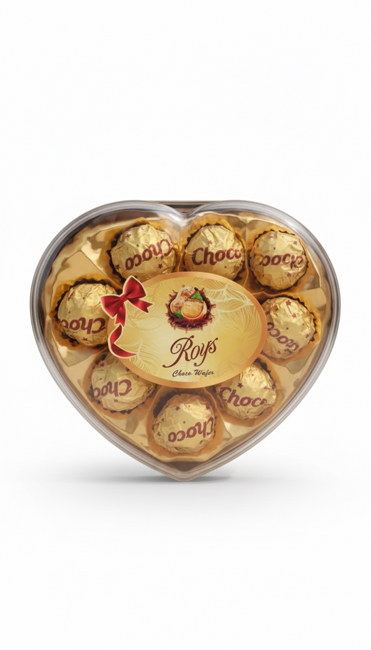 Elegant heart-shaped transparent gift box