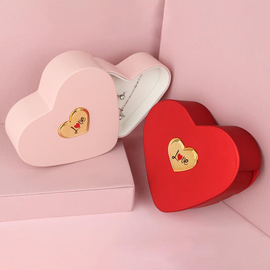 Buy heart shape Valentine gift box with ring holder and chain. Romantic surprise gift for girlfriend, wife & loved ones in India.