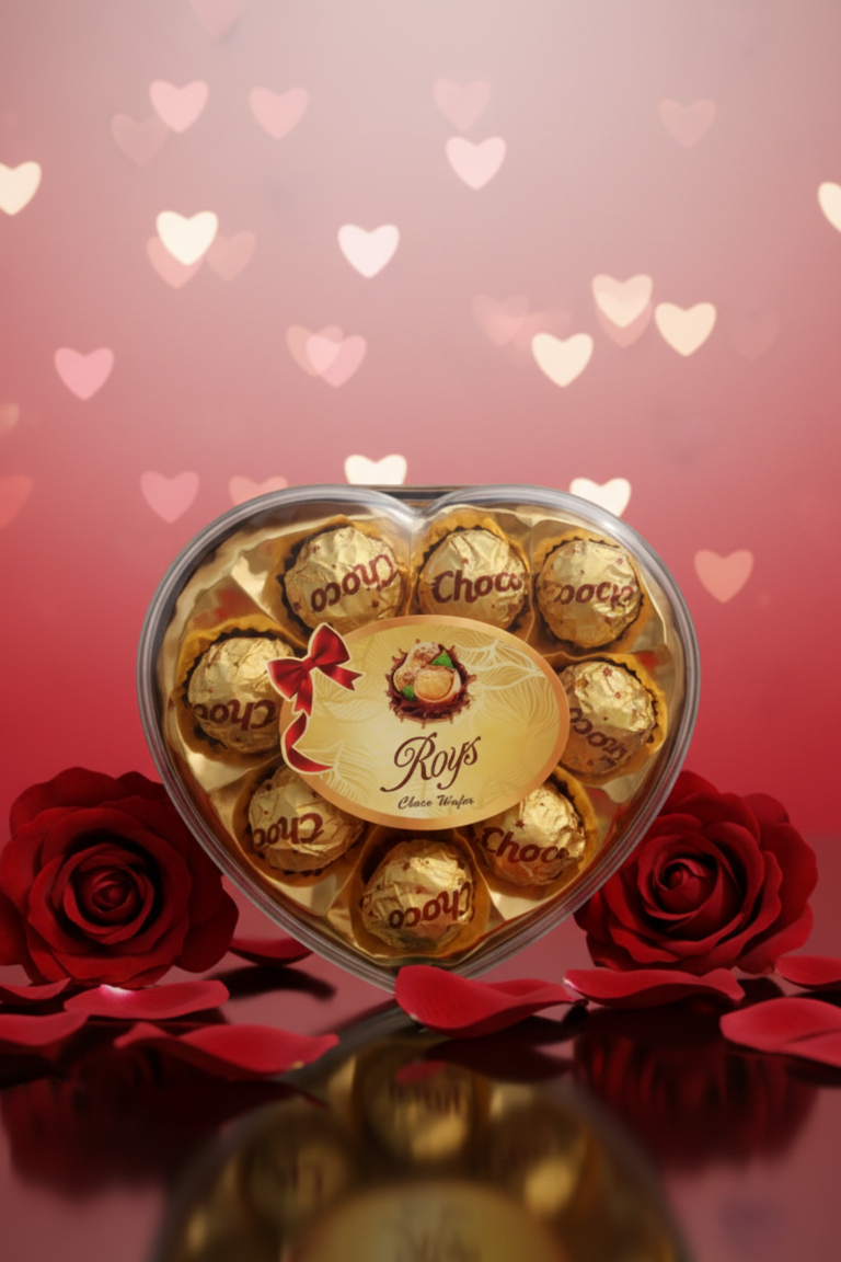 Celebrate love with this premium 8 Dry Fruits Chocolate Heart Box, beautifully packed for gifting.
A perfect mix of taste, elegance, and emotions for someone truly special 