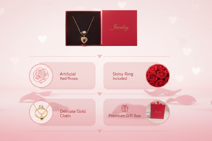 love forever ring chain rose gift box for valentine day