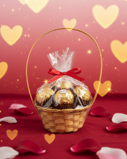 chocolate gift basket online. Perfect Valentine, birthday & anniversary gift with premium chocolates and elegant packaging.