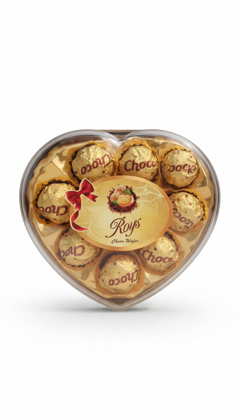 Elegant heart-shaped transparent gift box