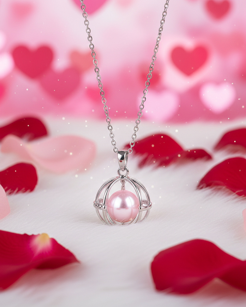 Pearl Wish Box Necklace – Romantic Gift for Couples