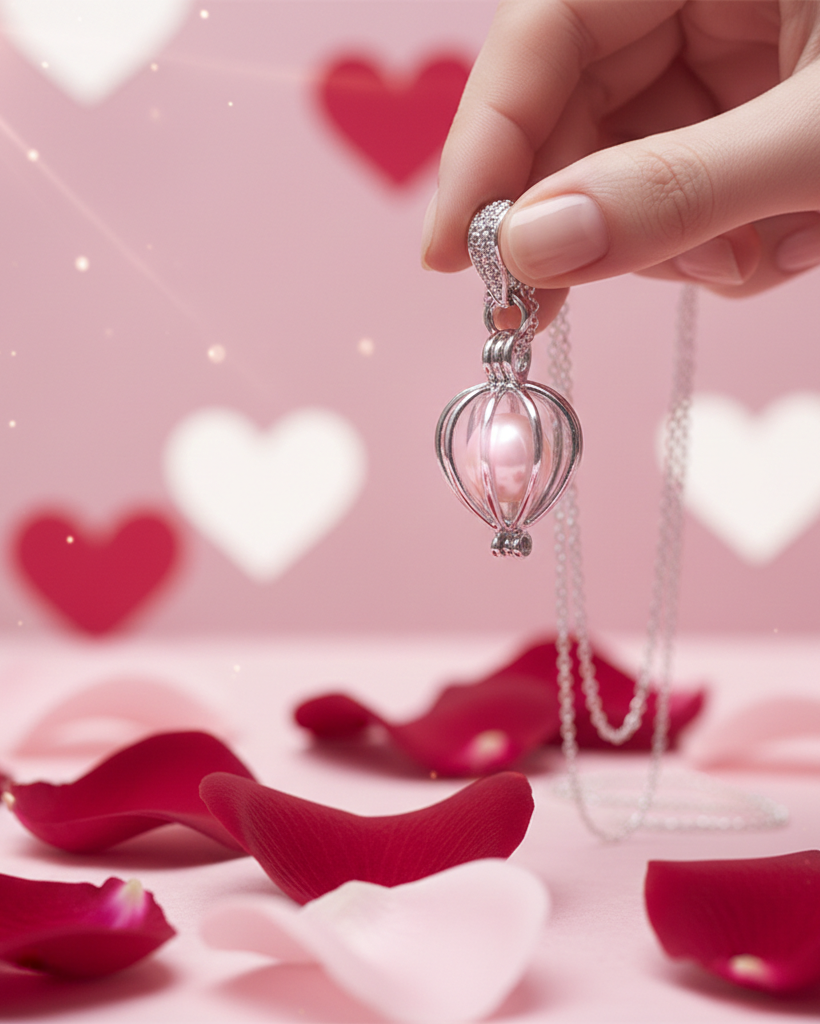 Pearl Wish Box Necklace – Romantic Gift for Couples