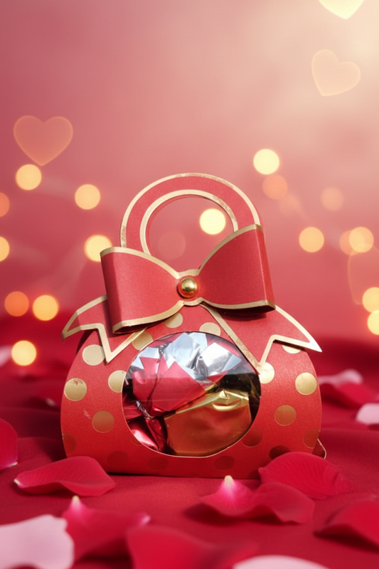Express your love with this elegant Heart Shape Chocolate Gift Bag, designed to make every moment special.