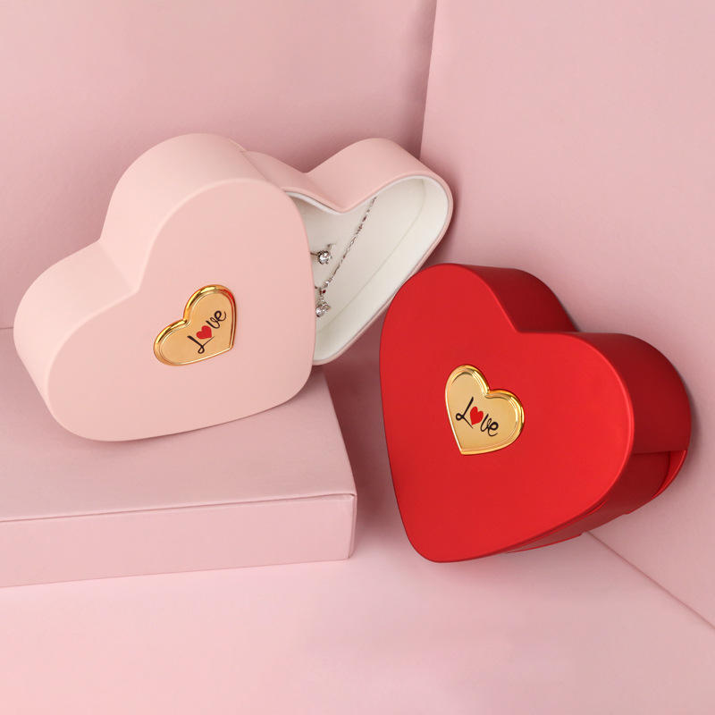 Buy heart shape Valentine gift box with ring holder and chain. Romantic surprise gift for girlfriend, wife & loved ones in India.