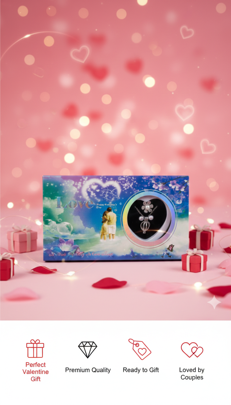 Buy romantic love jewellery gift box online in India. Perfect Valentine, birthday & anniversary gift with premium packaging and elegant design.