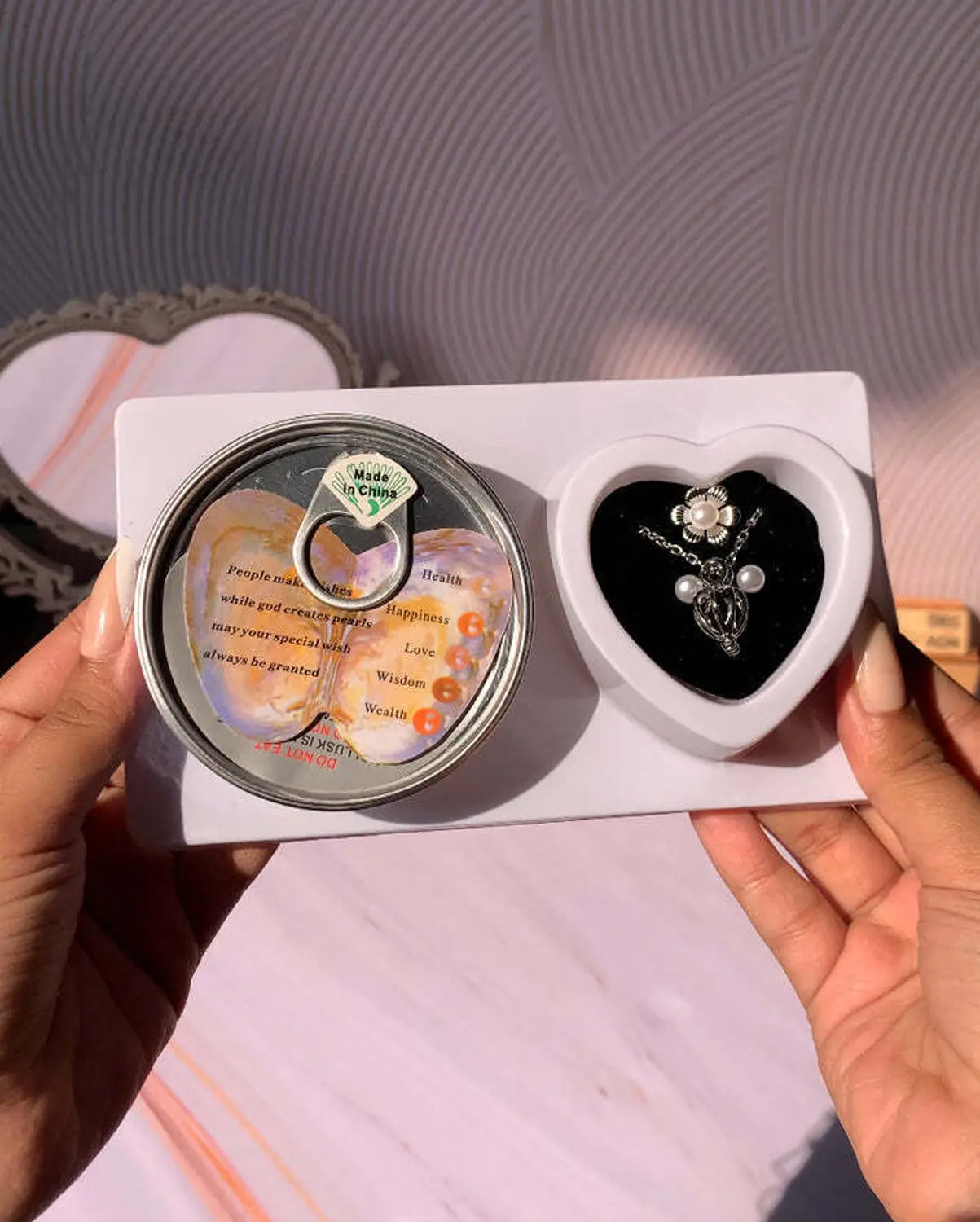 Pearl Wish Box Necklace – Romantic Gift for Couples