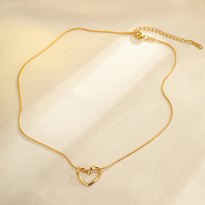 Elegant Gold Heart Pendant Necklace for Women | Minimal Love Chain Jewelry