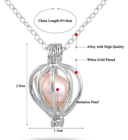 Pearl Wish Box Necklace – Romantic Gift for Couples